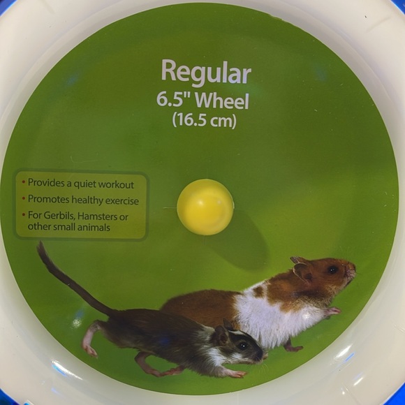 NWT KAYTEE SILENT SPINNER HAMSTER GERBIL WHEEL 6.5 INCH BLUE QUIET EXERCISE - Picture 6 of 7